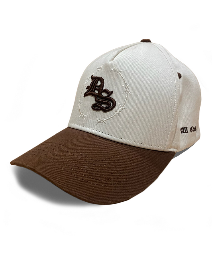 Old English Sport Cap - Off White/Brown
